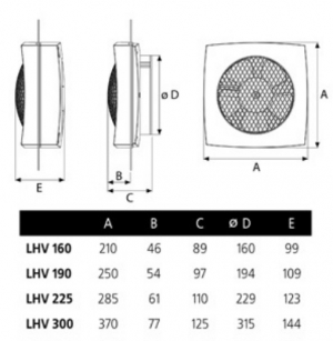 Вентилятор оконный Cata LHV 300 с гравитационными жалюзи